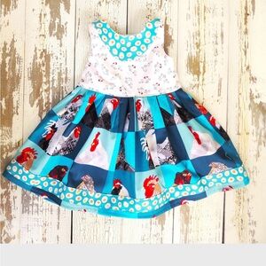 Chickens!! HANDMADE Dress 3T NEW!!!